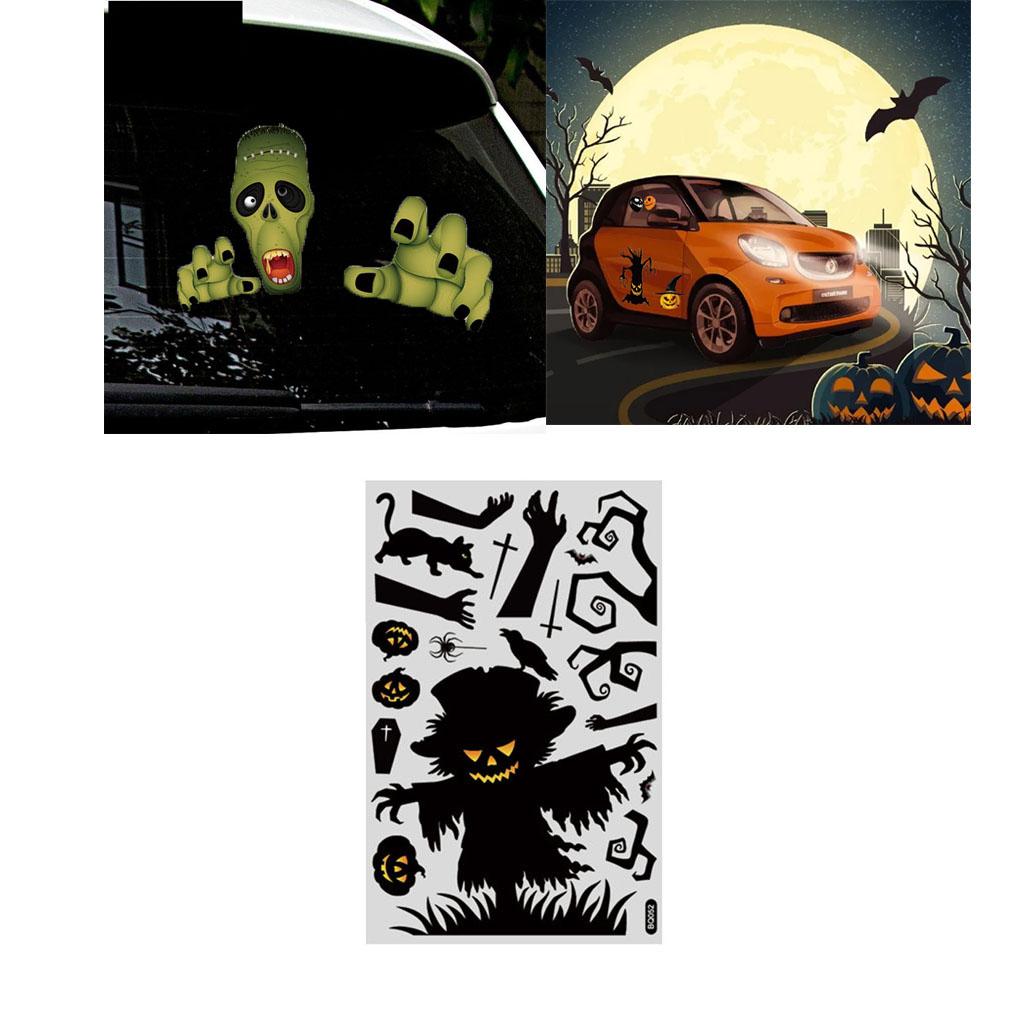 Halloween Stickers Decorations Clings for Kids for Auto Door Window Home Tags