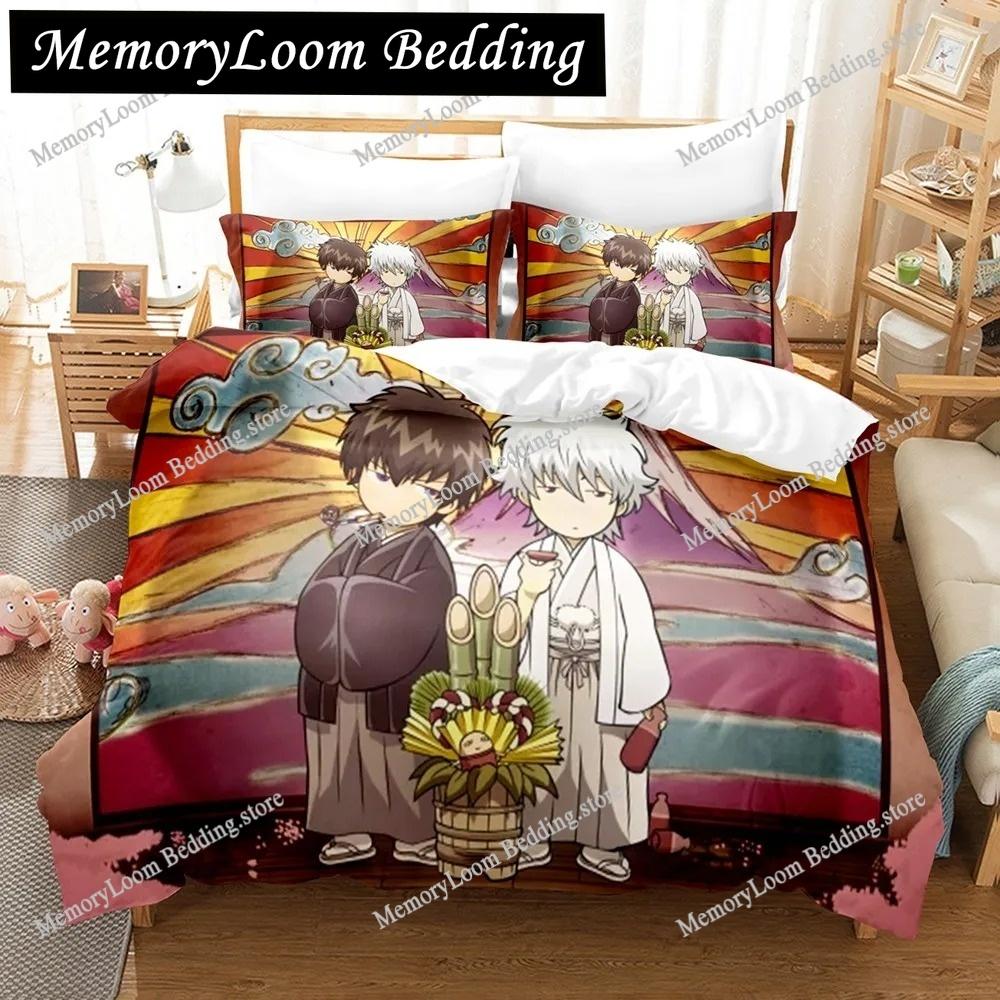 Fashion Vibrant 3D Print Anime Gintama Bedding Set Single-Twin-Full-Queen-King Size Adult Kid Bedroom Stylish Duvet Cover Sets