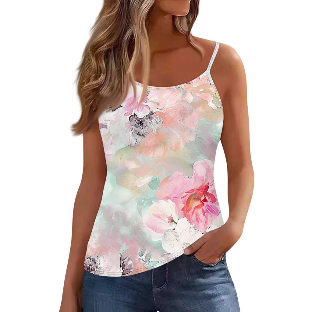 Women's Low-necked Sleeveless Vest U-neck T-shirt Suspenders