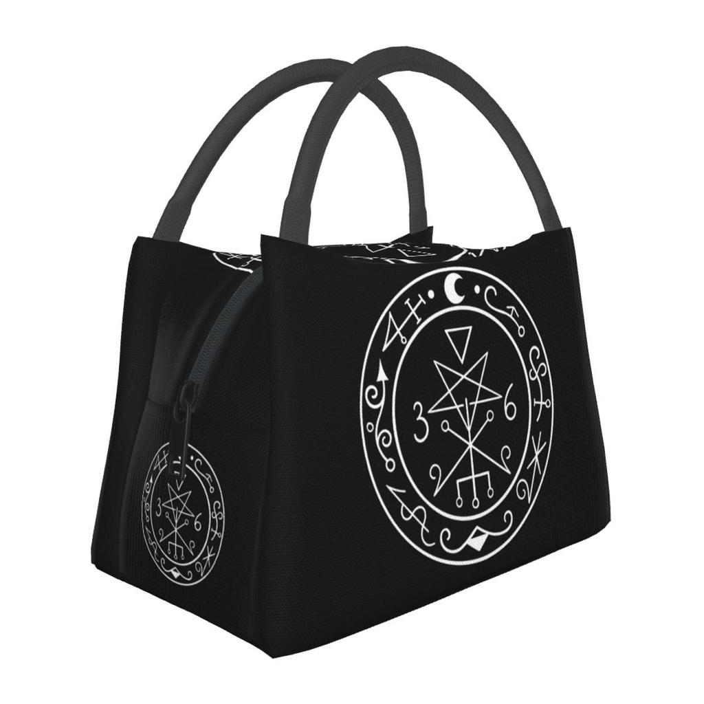 Lilith Sigil Insulated Lunch Bag for Women Bento Storage Food Boxes Portable Container Cooler Thermal Lunch Box Tote