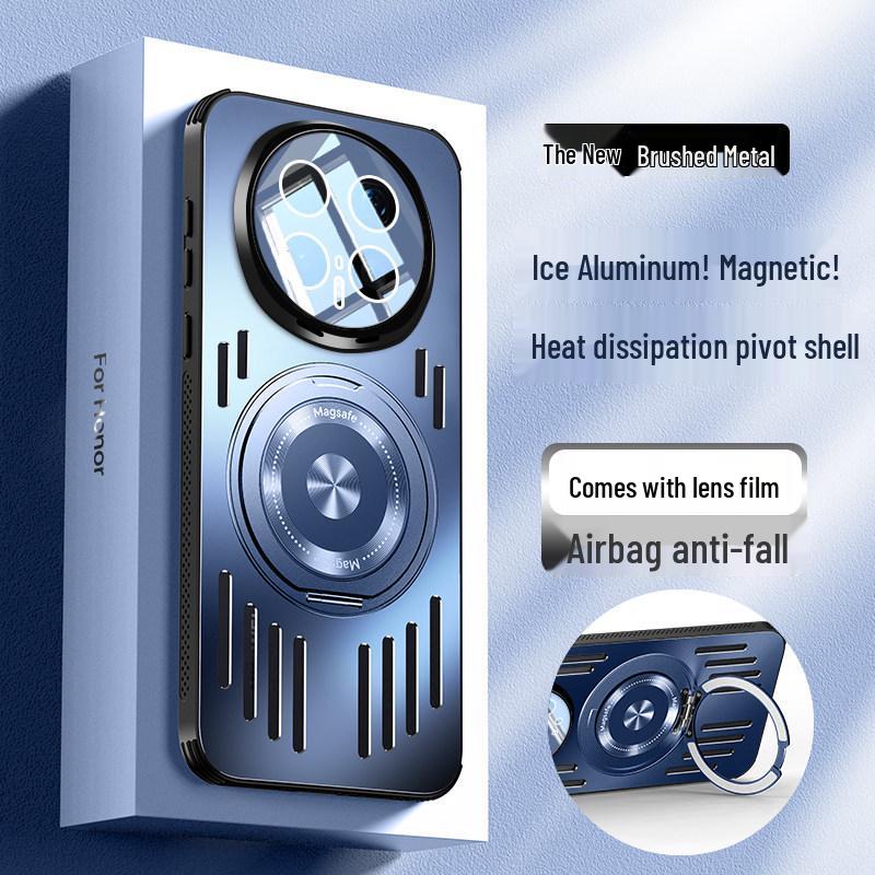 Honor Magic 8 Ultra-Thin Magnetic Phone Case with Ice Aluminum Heat Dissipation - Suitable for Men and Women
