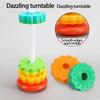 Montessori Rotating Rainbow Tower Baby Stacking Puzzle Toy Colorful Educational Gift Safe Environment Friendly Toddler Play Ramp