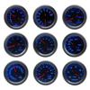 52mm Boost/Vacuum/Water Temp/Oil Temp/Oil Press/Voltage/Tachometer/Air Fuel Ratio/EGT Gauge Analog Blue Led+ 52MM Gauge Pods