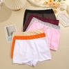 4 STUKS/Set Dames Katoenen Slipjes Sexy Lage Taille Boyshorts Naadloze Sport Boxers Dames Comfortabel Ondergoed Effen Kleur Lingerie
