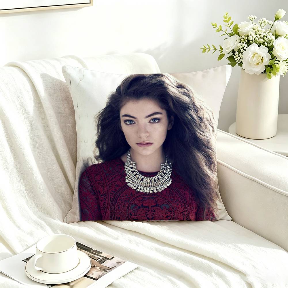 singer l-Lorde Square Double-Sided printed Pillow Case Bedroom Bedside Pillow Sofa Cushion Cover