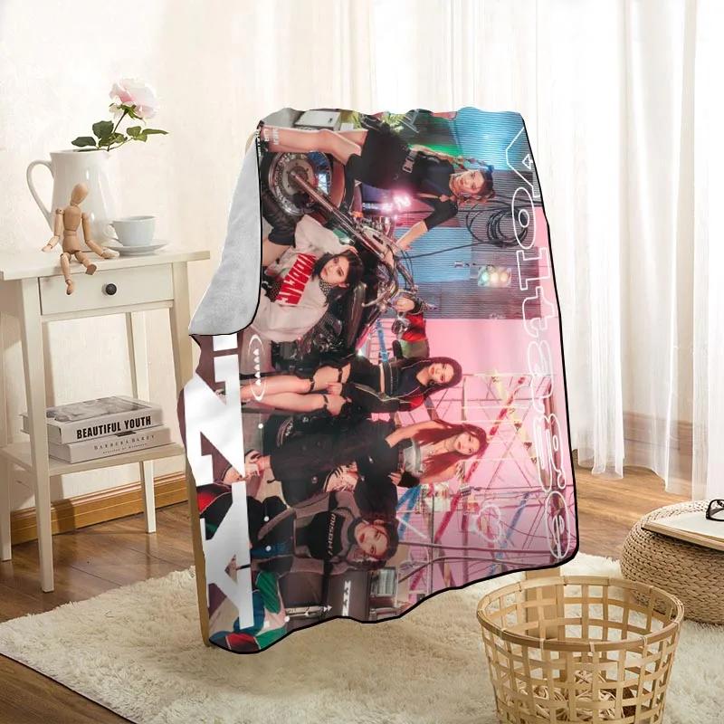 Modern ITZY KPOP Blanket On For The Sofa/Bed/Car Portable 3D Blanket For Kid Home Textile Fabric 0524