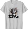 Funny cat art print Unisex T-Shirt