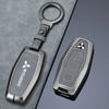 Funda de Piel para Mando de Coche con 3 4 Botones, Soporte para Llavero para Outlander 2023 2022 Accesorios de Cubierta para Llave Inteligente de Coche