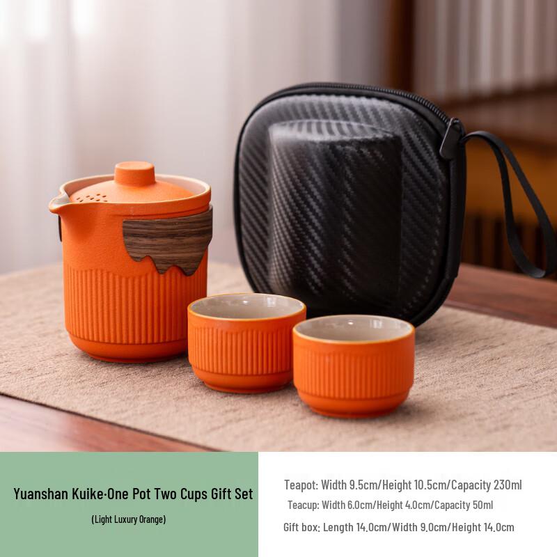 Ceramic Tea Set with Pot & Two Cups