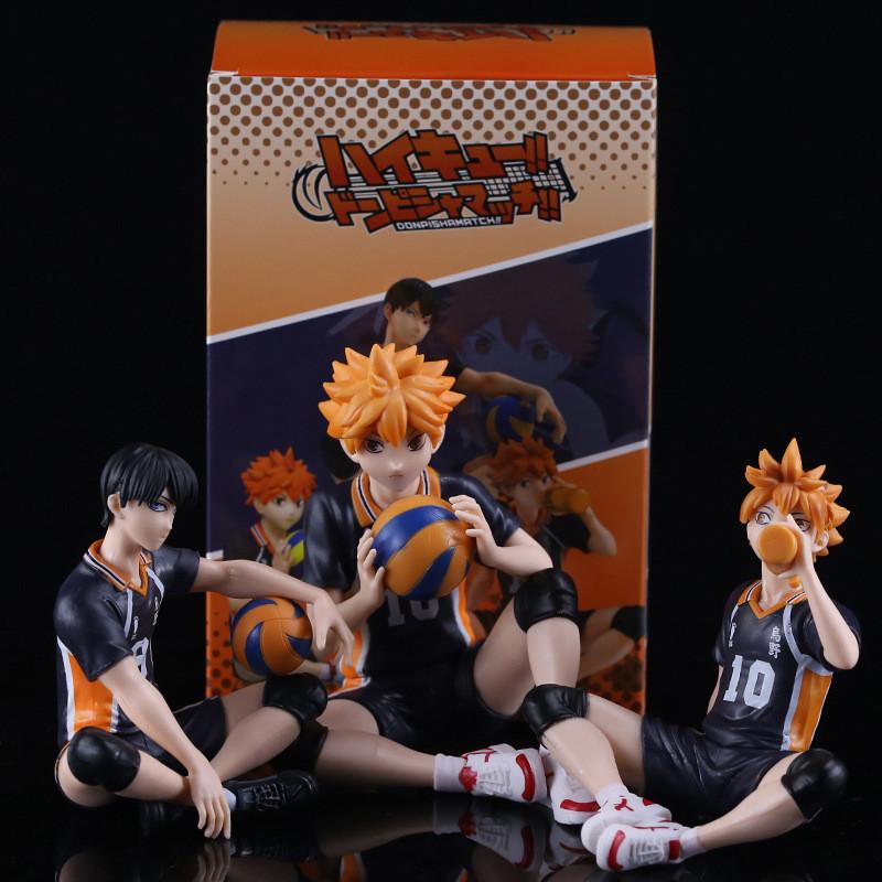 12CM Anime Haikyuu Figure Shoyo Hinata Model Plaything Kozume Kenma Action Model Noodle Stopper Tobio Kageyama Collection Toy Boxed