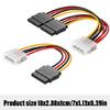 to IDE Power Cable 4 Pin to 15 Pin Power Cable 15 Pin Male to Female Cable Y-Cable Adapter