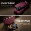 For Samsung Galaxy S22+ 5G Case CASEME C49 Compatible with MagSafe RFID Blocking Detachable Wallet Leather Phone Cover