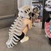 Dinosaur Skeleton Head Hood Plush Costume with Bone Frame for Kids Adults, Cute Dinosaur Skeleton Suit Cosplay Toy Gift 90/120cm