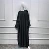 Loriya Solid Color Batwing Sleeve Long Robe - New Pink/Apricot (LR425)