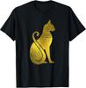 Bastet Egyptian Cat Goddess Hieroglyphs Archaeology Graphic Tee