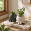 Ornaments Cat Shaped Flower Pot Lovely Mini Flowerpot Creative Succulent Flower Pot  Table