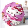 1pc Hello Kitty Sweet Cherry Automatic Opening Folding Umbrella - Portable 3-Fold Design with Iron Frame, Perfect Gift for Fans, Travelers, Everyday U