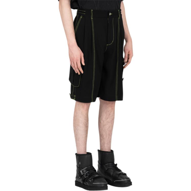 Feng Chen Wang Denim Shorts Men's Black Moderate FMS15ST08