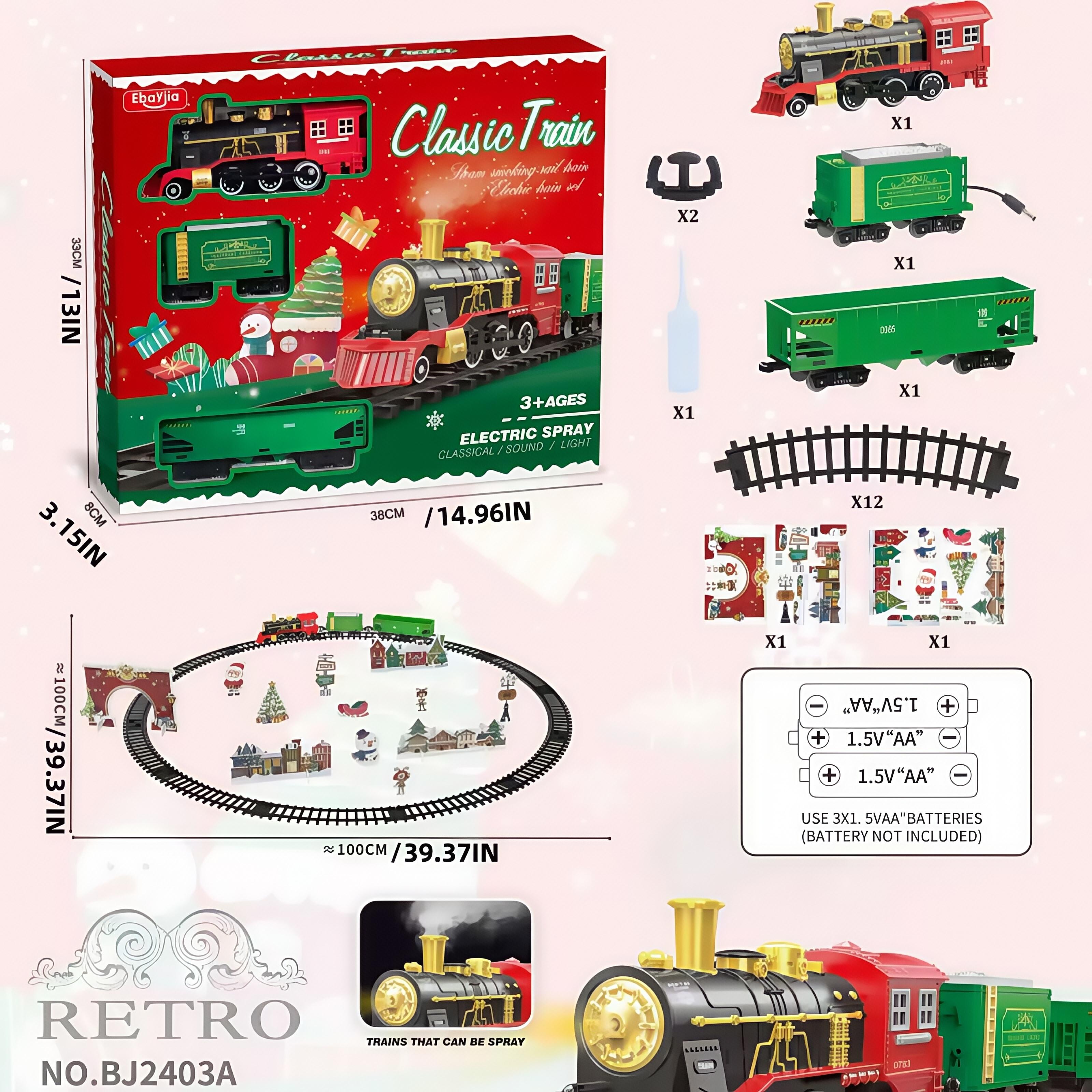 High-Standard-Quality Simulation High-Quality Retro High-Quality Small High-Quality Train Collection Kit High-Quality Track High-Quality Parking красный