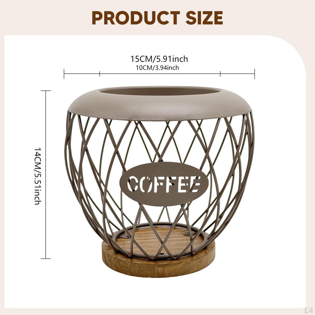 Coffee Capsule Organizer, Metal Container for Home And Cafe Use