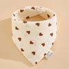 Organic Cotton Crepe Baby Drool Bib and Triangle Scarf