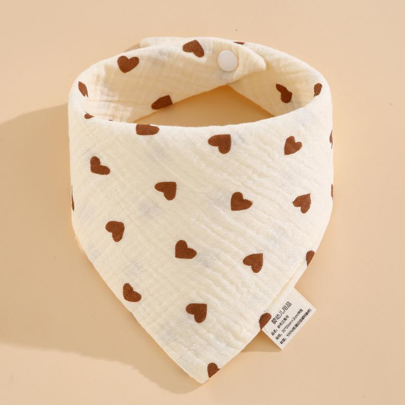 Organic Cotton Crepe Baby Drool Bib and Triangle Scarf