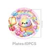 Cartoon Baozi Party Decor Set Squeeze Theme Cake Toppers New Birthday Banner Kits  For Boys Girls