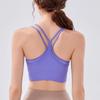 Brassière de sport à bretelles spaghetti transfrontalière: Gilet de course antichoc et respirant