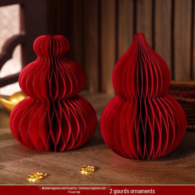 Housewarming Prosperity Gourd: Three-Dimensional Home Ornament for Living Room Tabletop