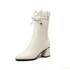 Women's New Thick Heeled Short Boots Versatile for Spring Autumn Simple Comfortable Non Slip Wear-resistant Women's Shoes