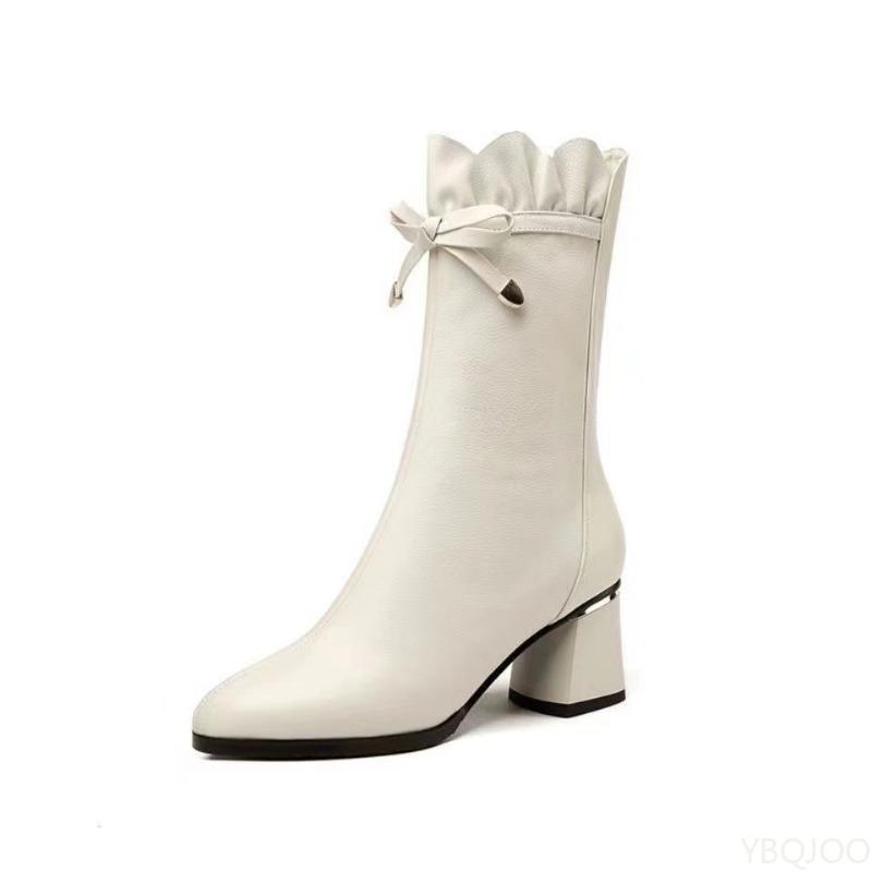 Women's New Thick Heeled Short Boots Versatile for Spring Autumn Simple Comfortable Non Slip Wear-resistant Women's Shoes