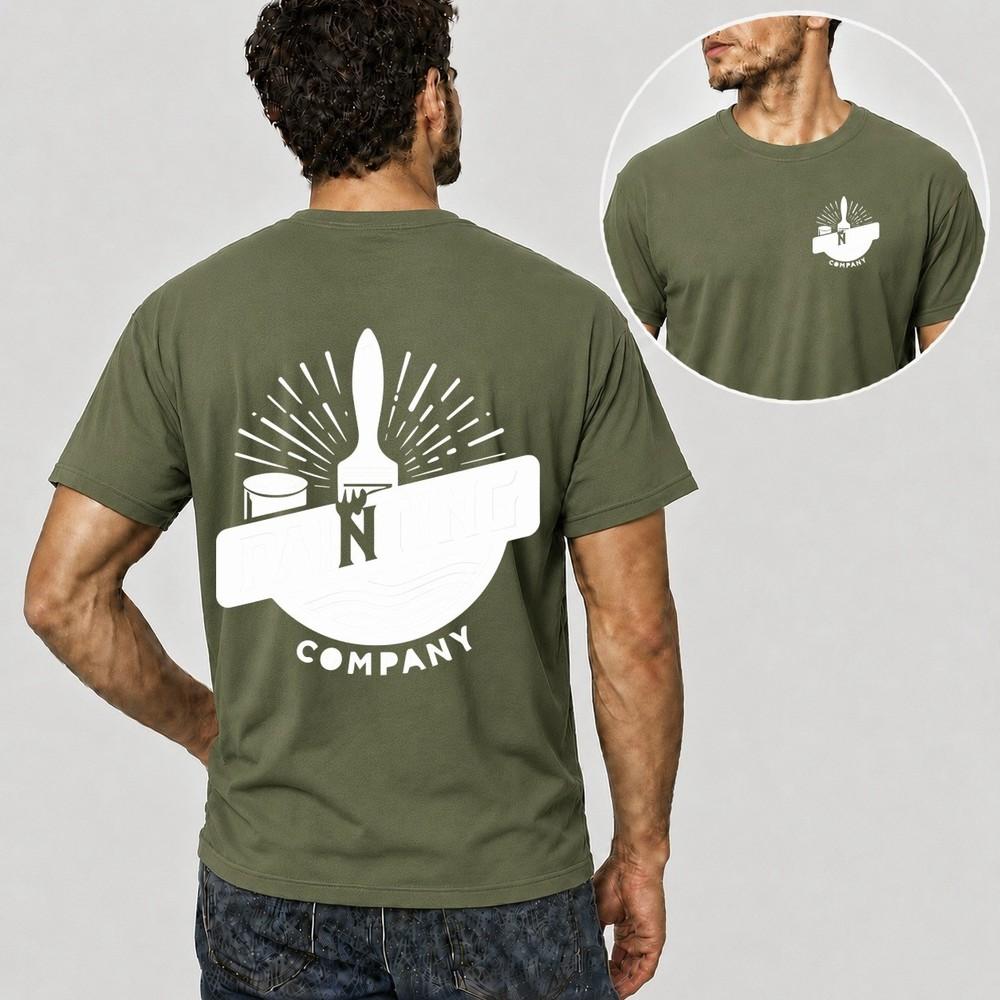 Unisex Personalised Work T Shirt Custom Trade Logo Painter Mechanic Plumber Uniform