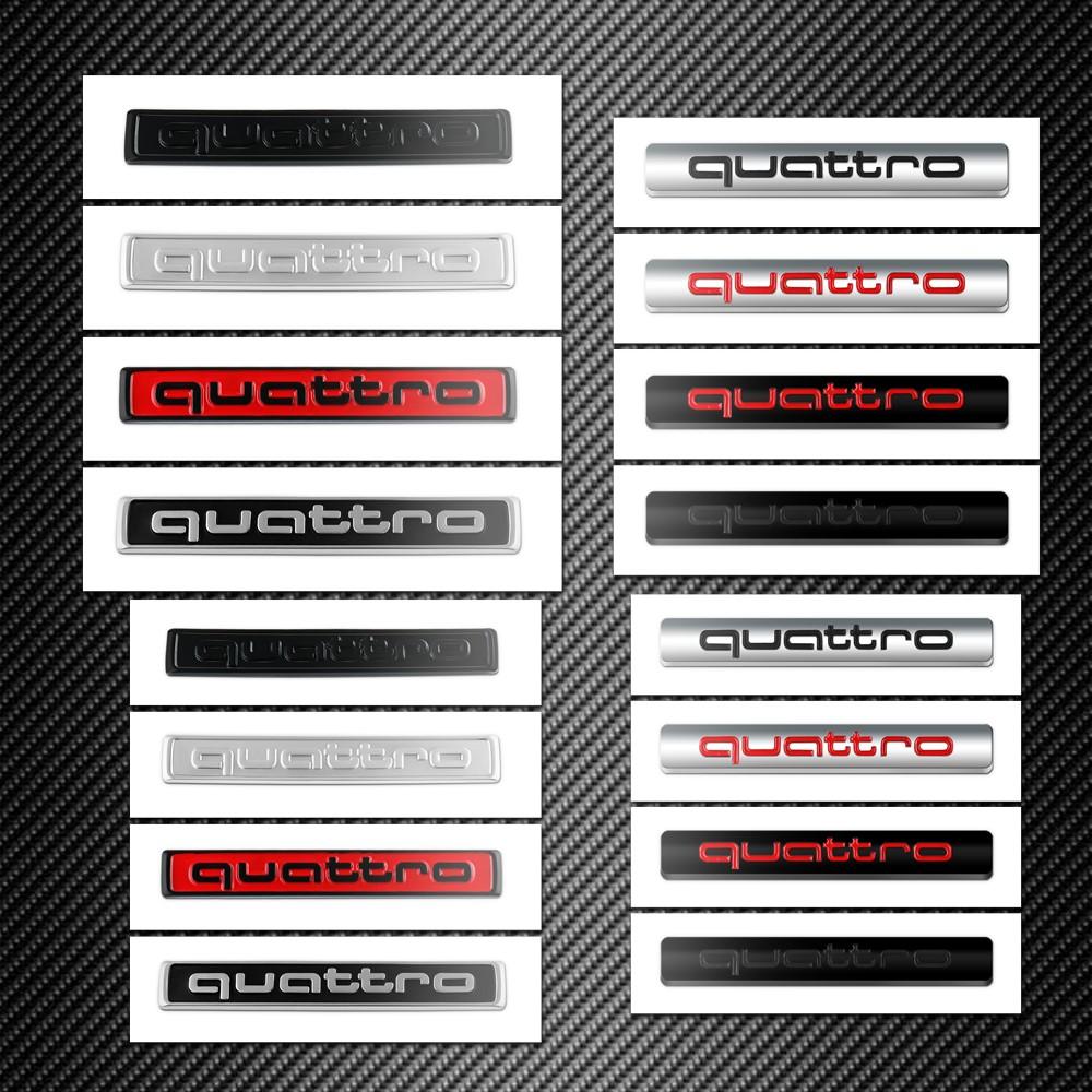3D ABS For qaz18 A4 B8 B6 B9 B7 A3 8P 8V 8L A6 C7 C6 C5 Q5 A5 Q7 A1 Q3 A7 Car Body Trunk QUATTRO Emblem Sticker Decor Accessories
