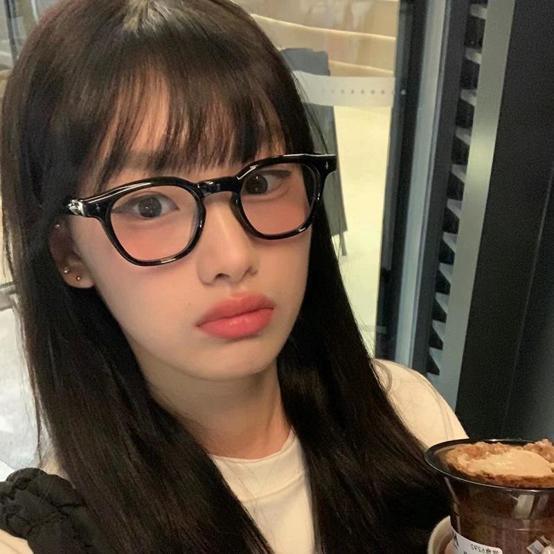 New Fashion Frames For Women Glasses Korean Style Square Shape Men'S Glasses Frame Anti Blue Light Glasses Women