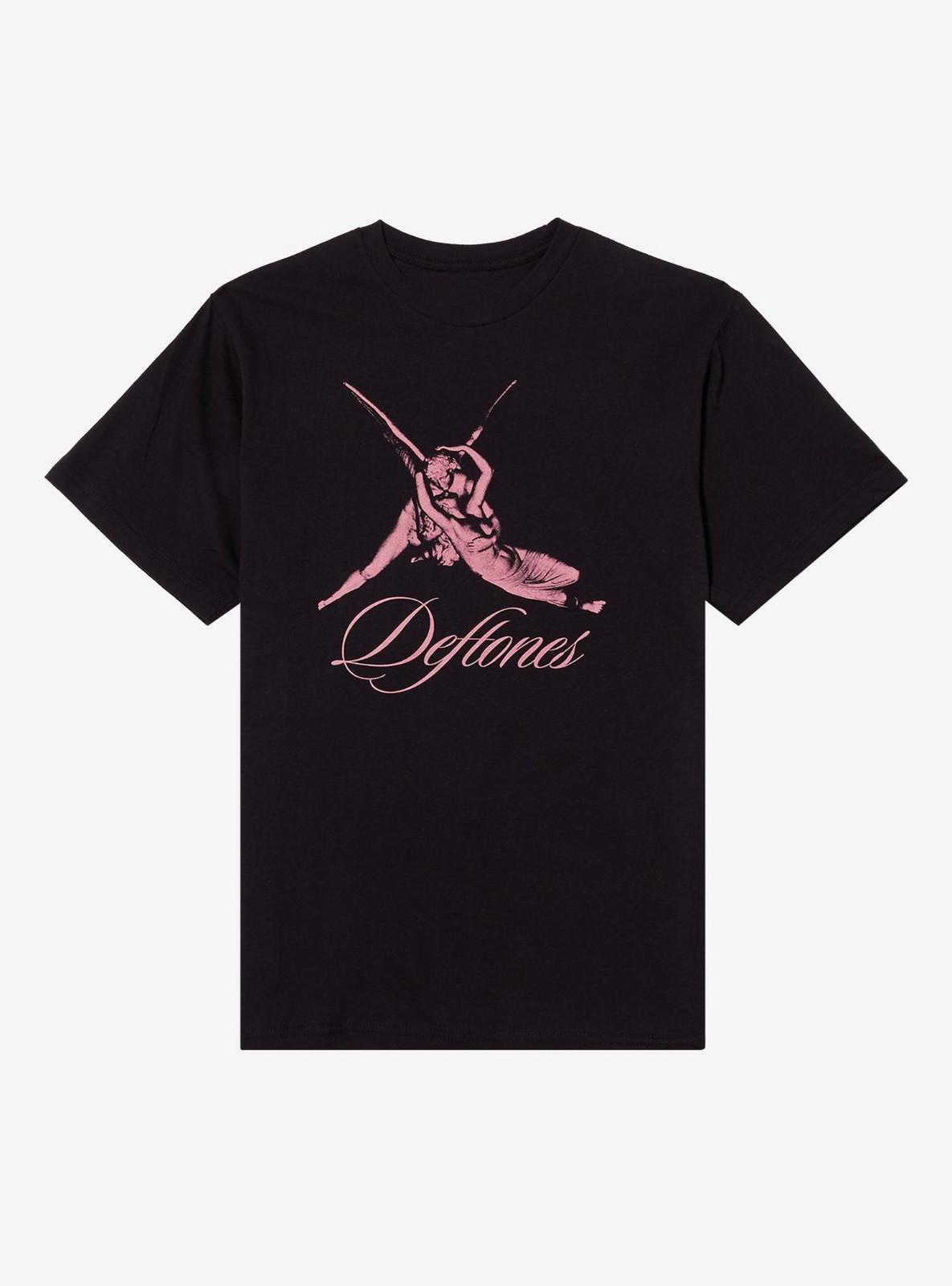 Deftones Angel Embrace Logo Heavy Cotton Black Unisex T-shirt Size S-5XL XL