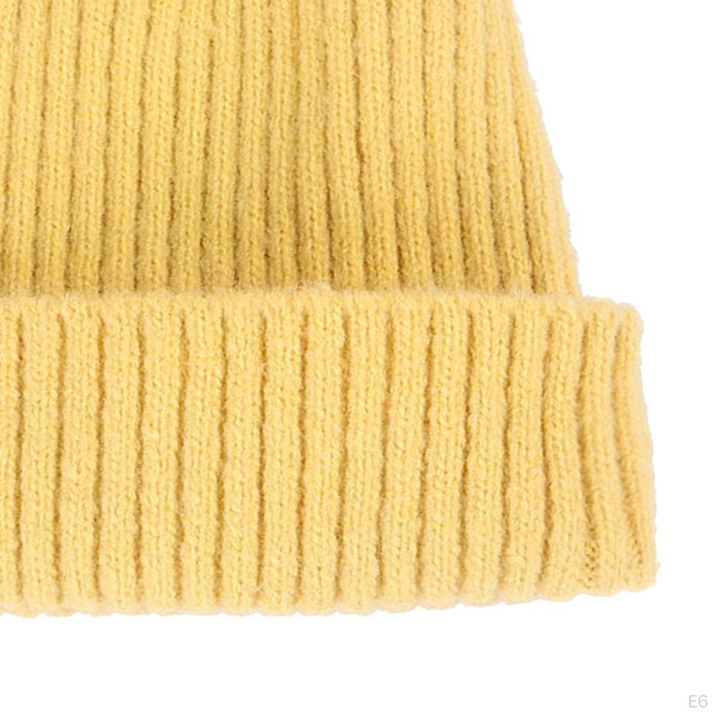 Knitted Winter Hat Beanie Soft Roll Up Edge Hats for Casual and Formal Occassion, a Size