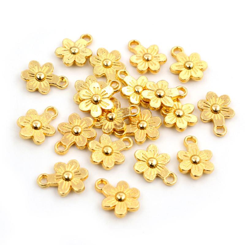 20pcs Charms Double Sided Flower 12x9mm Antique Making Pendant fit,Bronze Vintage Antique Silver color,DIY Handmade Jewelry