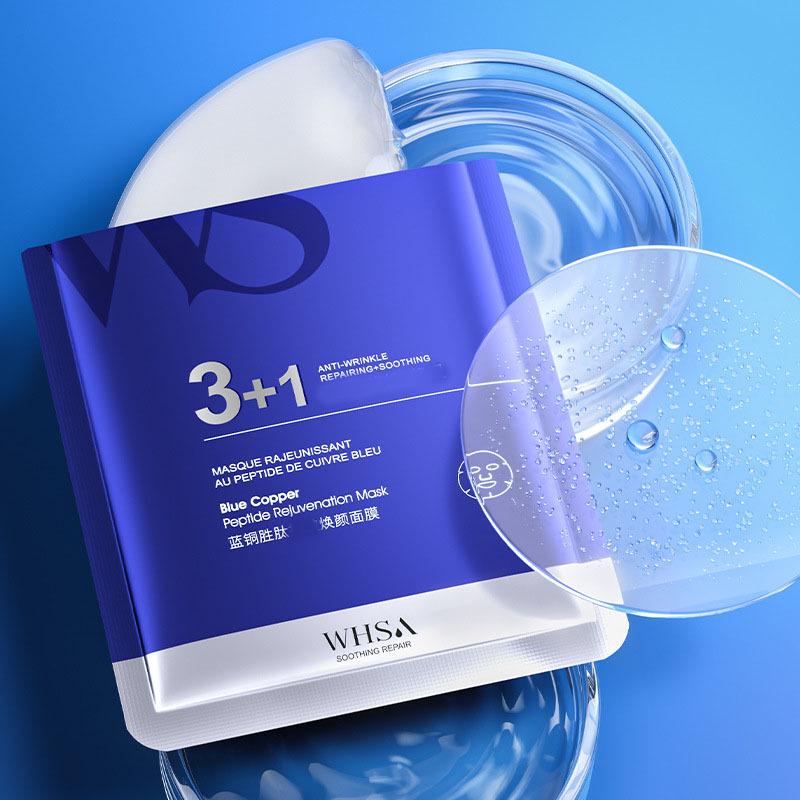 Whsa Blue Copper Peptide Rejuvenating Hydrating Facial Mask