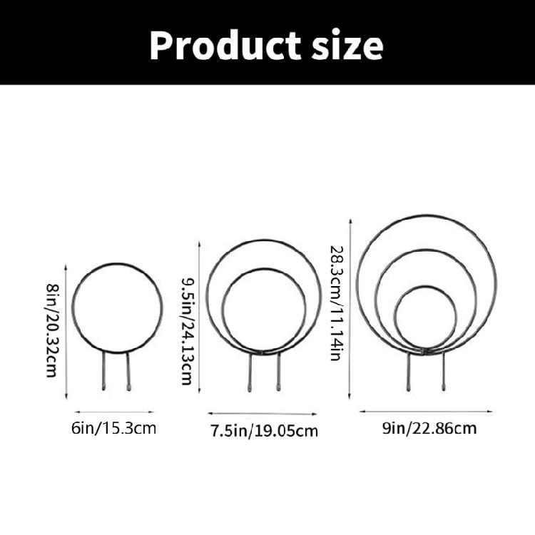 3Pcs Circular Trellis for Potted Plant Metal Plant Trellis for Climbing Plant Indoor Pots For Indoor Climbing Plant