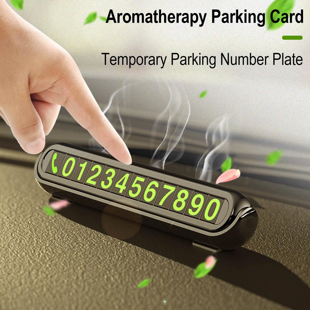 Luminous Car Temporary Parking Card Car Aromatherapy For Volkswagen Polo Passat B5 B6 B7 B8 CC GOLF 4 5 6 Vento Arteon Caddy