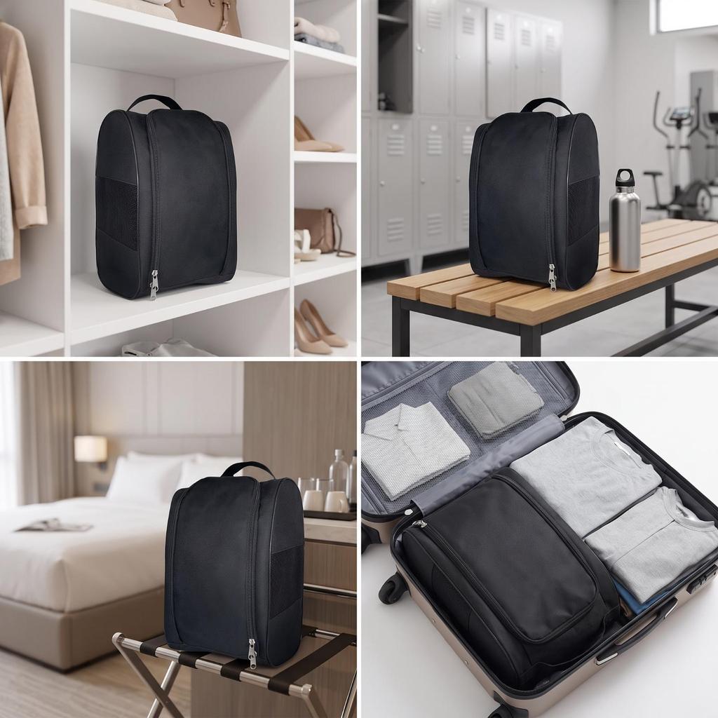 Shoe Storage Bag with Handle Ventilated Travel Tear-Resistant