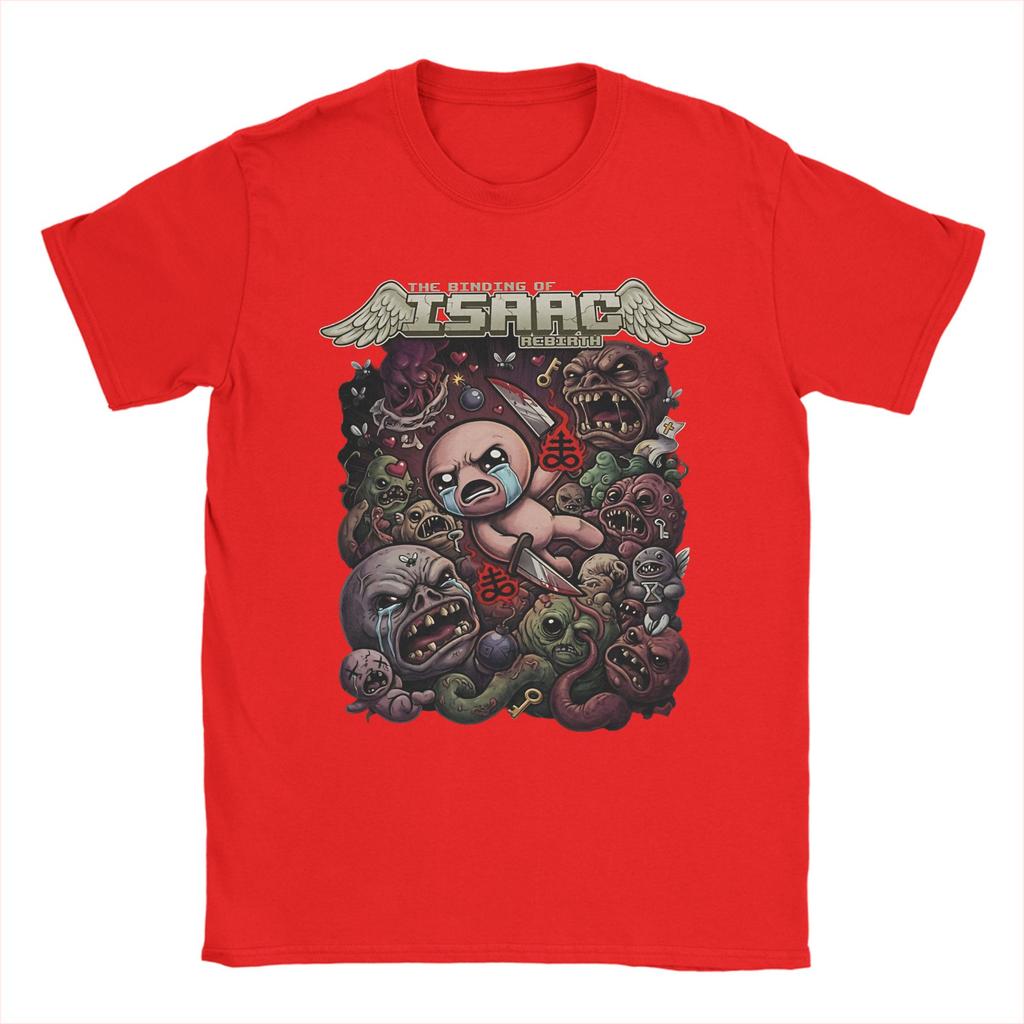 Binding of Isaac Rebirth Pixel Art Fan Unisex T Shirts Vintage Tee Shirt Short Sleeve Crew Neck TShirt 100 Cotton Gift Tops