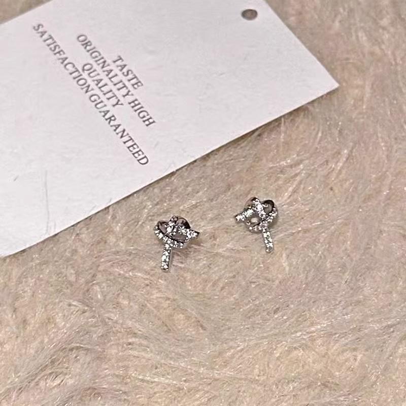 Love Knot Zirconia Studs: Elegant, Stylish, Versatile Earring Design for Women