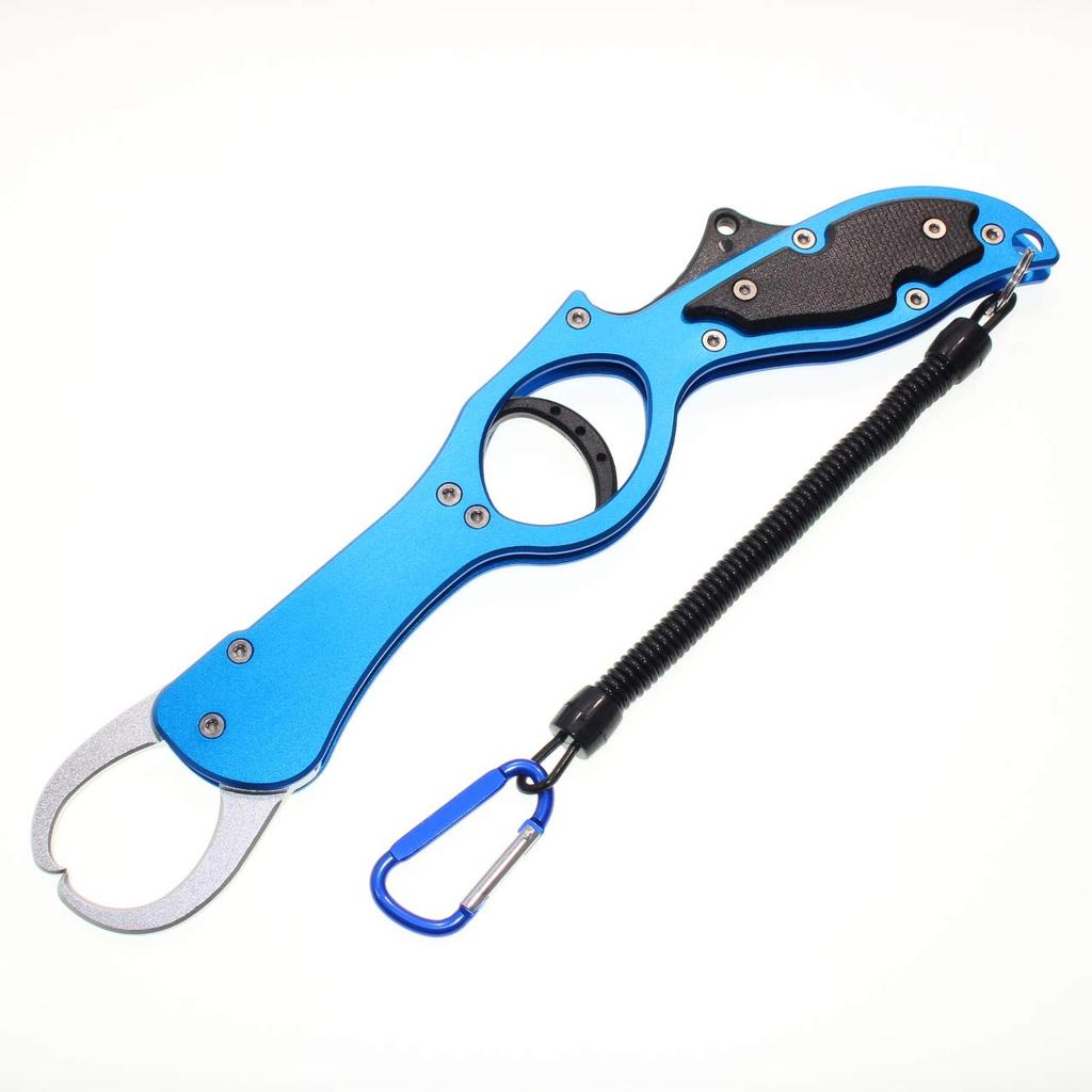 1091 Fish Lightweight Aluminum Fish Long Reach Gun Grip (Iregui) Grip, Grip, (Blue (Resin Trigger))