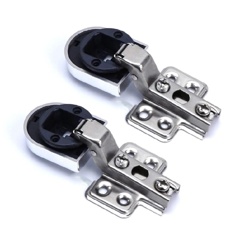 2 Pezzi Cerniera Clip per Porta in Vetro di Armadio da Cucina Acciaio Laminato a Freddo Cerniere Idrauliche per Porte in Vetro Accessori per Mobili