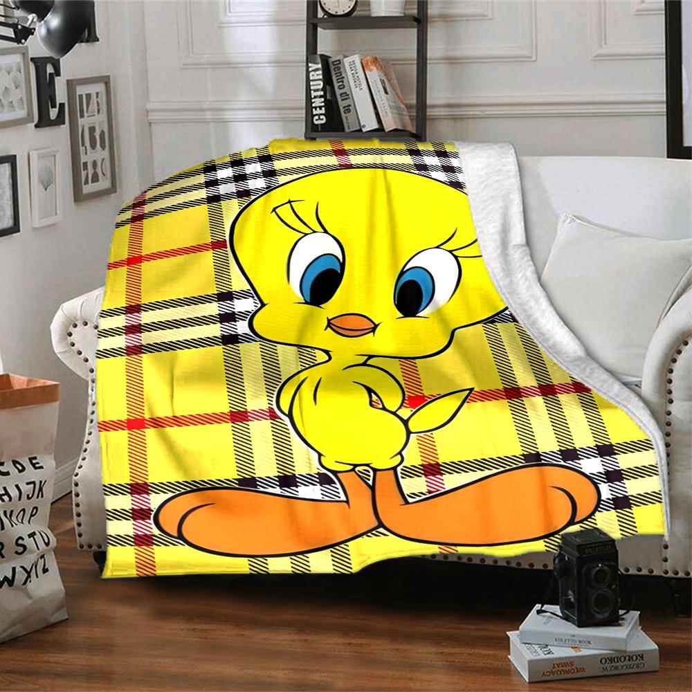 1pc Tweety3 Blanket, Gift, for Men and Women, Soft Blanket, Good for Sofa Bed Couch Travel, Lightweight Flannel Blanket