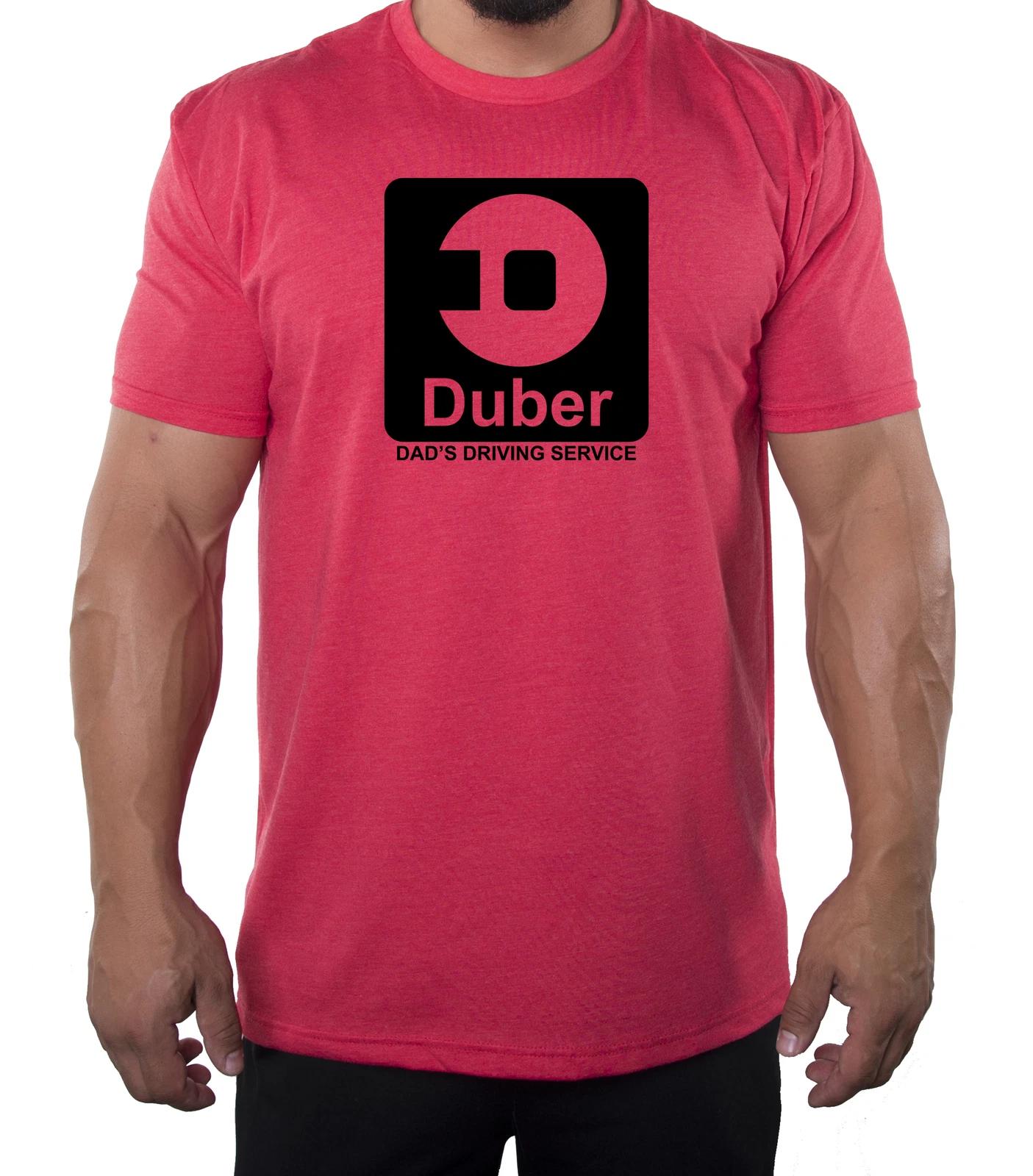 Duber Dad s Driving Service T-Shirt, Men s Graphic Tees, Funny Dad Shirts L