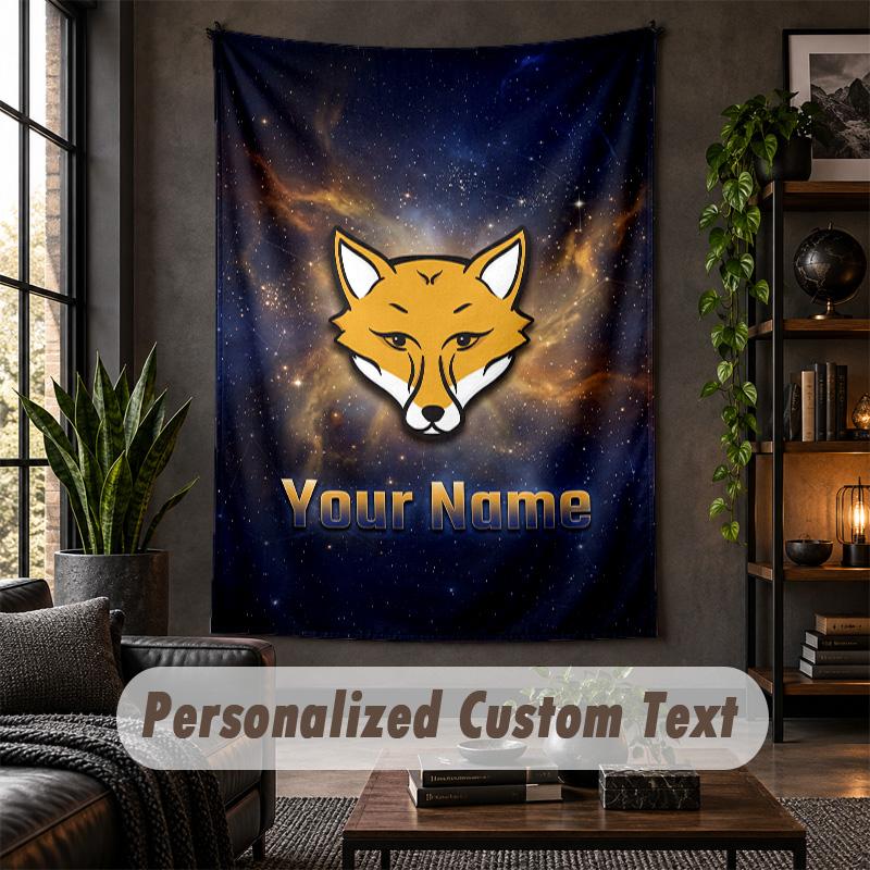 Personalized Wall Tapestry,Leicester City Custom Text, Soft Fabric Wall Art For Indoor Decoration