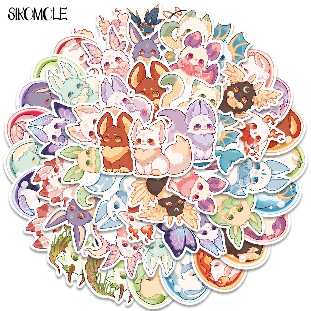 10 30 50PCS Cartoon Colorful Fantasy Animals Stickers DIY Toys Laptop Luggage Skateboard Suitcase Car Graffiti Decals Sticker F5