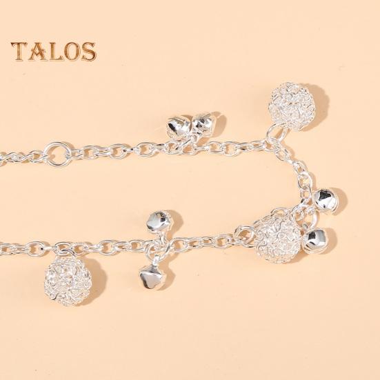 Retro Ethnic Style Bracelet Bell Pendant Adjustable Extended Chain Beach Anklet 2 in 1 Girl Bracelet Anklet Jewelry Gift